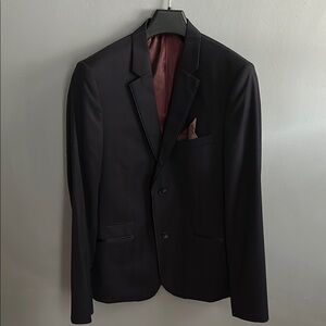 RW&CO Purple Sport Coat with Notched Lapel and Elegant Design and pants 31